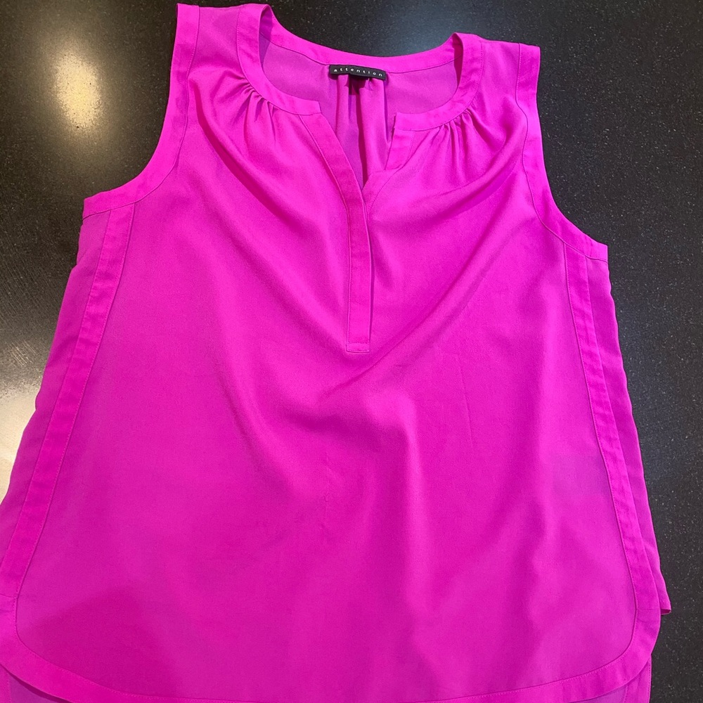 Hot pink tank top blouse